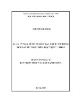 Quản lý nhà nước về đào tạo các chức danh tư pháp từ thực tiễn học viện tư pháp