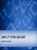 SLIDE BÀI GIẢNG HÓA SINH SINH LÝ TUYẾN CẬN GIÁP