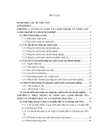 Giải pháp nâng cao năng lực cạnh tranh của Công ty cổ phần đầu tư và thương mại TNG