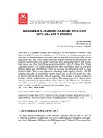 ASEAN và sự thay đổi quan hệ kinh tế với châu á và thế giới