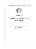 Nghiên cứu đặc điểm mưa l ớn tỉnh tây ninh 