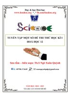 TUYỂN TẬP ĐỀ THI THỬ HOÁ HỌC 12 CÓ ĐÁP ÁN