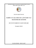 Nghiên cứu đặc điểm mưa lớn ở khu vực TP hồ chí minh 