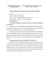 PHIẾU ĐÁNH GIÁ VÀ PHÂN LOẠI CÔNG CHỨC NĂM 2018 (NEW)