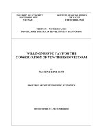 Willingness to pay for the conservation of yew trees in vietnam 