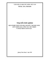 SKKN một số biện pháp giáo dục đạo đức cho học sinh lớp 5 thông qua công tác chủ nhiệm và hoạt động giản dạy