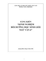 SKKN kinh nghiệm bồi dưỡng học sinh giỏi ngữ văn 6