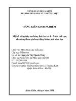 SKKN một số biện pháp tạo hứng thú cho trẻ 4, 5 tuổi tích cực, chủ động tham gia hoạt động khám phá khoa học