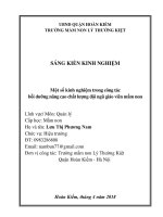 SKKN một số kinh nghiệm trong công tác bồi dưỡng nâng cao chất lượng đội ngũ giáo viên mầm non