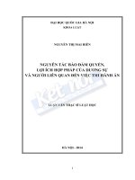 Nguyên tắc bảo đảm quyền, lợi ích hợp pháp của đương sự và người liên quan đến việc thi hành án 