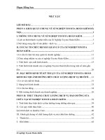 Một số biện pháp nhằm tăng cường chất lượng dịch vụ bảo dưỡng sửa chữa ôtô ở Xí Nghiệp Toyota Hoàn Kiếm