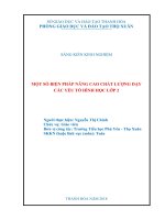 Một số biện pháp nâng cao chất lượng dạy các yếu tố hình học lớp 2 SKKN TH