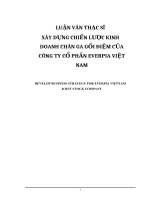 XÂY DỰNG CHIẾN lược KINH DOANH CHĂN GA gối điệm của CÔNG TY cổ PHẦN EVERPIA VIỆT NAM e 