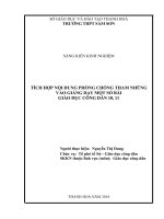 Tích hợp nội dung phòng chống tham nhũng vào giảng dạy một số bài giáo dục công dân 10, 11 SKKN THPT