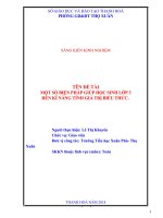 Một số biện pháp giúp học sinh lớp 3 rèn kĩ năng tính giá trị biểu thức SKKN TH