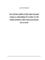 XÂY DỰNG CHIẾN lược KINH DOANH CHĂN GA gối điệm của CÔNG TY cổ PHẦN EVERPIA VIỆT NAM 
