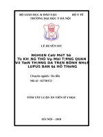 Nghiên cứu một số tự kháng thể và mối tương quan với tổn thương da trên bệnh nhân lupus ban đỏ hệ thống.