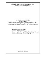 RÈN kĩ NĂNG đọc HIỂU CHO học SINH lớp 4 THÔNG QUA hệ THỐNG bài tập TRẮC NGHIỆM SKKN TH