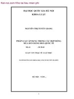 Pháp luật áp dụng trong các hợp đồng mua bán hàng hóa quốc tế  