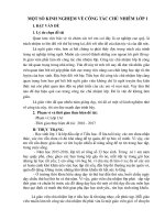 Sáng kiến kinh nghiệm về một số kinh nghiệm trong công tác chủ nhiệm lớp 1