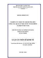 Nghiên cứu nhân tố ảnh hưởng đến công tác quản lý nhà nước về Bảo hiểm xã hội ở Việt nam