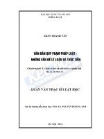 Văn bản quy phạm pháp luật   những vấn đề lý luận và thực tiễn 