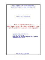 Một số biện pháp chỉ đạo giúp đỡ học sinh chưa đạt chuẩn kiến thức và kỹ năng về môn toán lớp 4 đạt hiệu quả SKKN