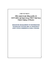 Đẩy mạnh hoạt động quản trị CNTT(MIS) tại ngân hàng TMCP việt nam thịnh vượng (VPBank)E 