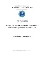 Nguyên tắc người gây ô nhiễm phải trả tiền theo pháp luật môi trường Việt Nam