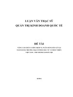 Luận văn thạc sĩ NÂNG CAO CHẤT LƯỢNG bán lẻ tại NGÂN HÀNG BIDV CHI NHÁNH NAM hà nội 