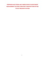 LUẬN văn THẠC sĩ đề XUẤT GIẢI PHÁP HOÀN THIỆN CÔNG tác QUẢN lý đầu tư xây DỰNG nội NGÀNH tại hệ THỐNG KHO bạc NHÀ nước en 