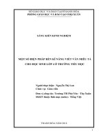Một số biện pháp rèn kĩ năng viết văn miêu tả cho học sinh lớp 4 ở trường tiểu học SKKN TH