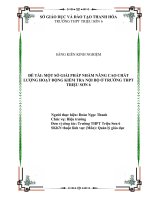 Một số giải pháp nhằm nâng cao chất lượng hoạt động kiểm tra nội bộ ở trường THPT triệu sơn 6
