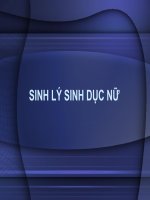 BÀI GIẢNG SINH LÝ sinh duc nu +sinh ly sinh san YCT