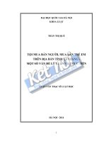 Tội mua bán người, mua bán trẻ em trên địa bàn tỉnh hà giang   một số vấn đề lý luận và thực tiễn  