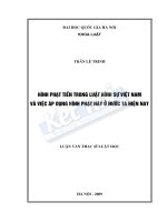 Hình phạt tiền trong luật hình sự việt nam và việc áp dụng hình phạt này ở nước ta hiện nay 