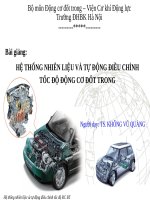 Hệ thống nhiên liệu động cơ xăng xang ô tô