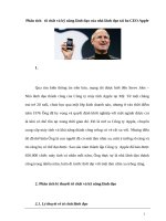 Phân tích   tố chất và kỹ năng lãnh đạo của nhà lãnh đạo tài ba CEO apple 