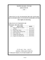 CÁC YẾU TỐ ẢNH HƯỞNG ĐẾN QUYẾT ĐỊNH MUA VÉ SỐ