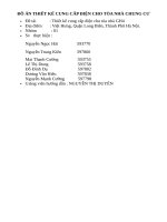 Đồ án cung cấp điện cho tòa nhà và khu dân cư