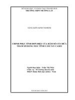 Chinh phục tính đơn điệu của hàm số có chứa tham số bằng máy tính cầm tay casio SKKN THPT