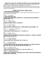 Động từ có quy tắc và động từ bất quy tắc trong tiếng anh