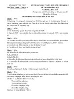 [thi247.com] - Đề KSCL đội tuyển HSG Sinh học 12 năm 2018 – 2019 trường Yên Lạc 2 – Vĩnh Phúc