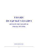 Tài liệu ôn tập ngữ văn lớp 9 dùng ôn thi vào lớp 10