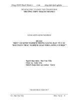 MỘT vài KINH NGHIỆM TRONG GIẢNG dạy về các “bài TOÁN TRẮC NGHIỆM GIAO THOA SÓNG cơ học SKKN THPT