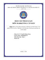 Marketing căn bản   Khảo sát hoạt động marketing và đánh giá của khách hàng về sản phẩm trà sữa TocoToco. Đánh giá và đề xuất nâng cao hiệu quả marketing của doanh nghiệp.