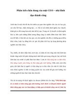 Phân tích chân dung của một CEO – nhà lãnh đạo thành công