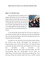 Phân tích  kỹ năng của lãnh đạo thành công 