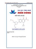 CHUYEN DE TIEU LUAN HOA DUOC (GEMIFLOXACIN)