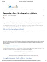 Tạo website miễn phí bằng smartphone với weebly